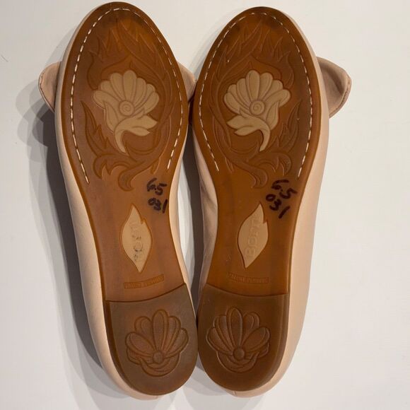 Born Anah Pinkish Tan Leather Ballet Flats With Bows Women’s Size 6.5M - Picture 12 of 14
